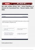 WA state written Drivers Test &sol; Actual Questions & Answers for Guaranteed Pass &sol; Newest Update&comma; 2025-2026&period; 