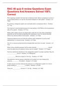RAC 40 quiz 8 review Questions Exam Questions And Answers Solved 100&percnt; Correct