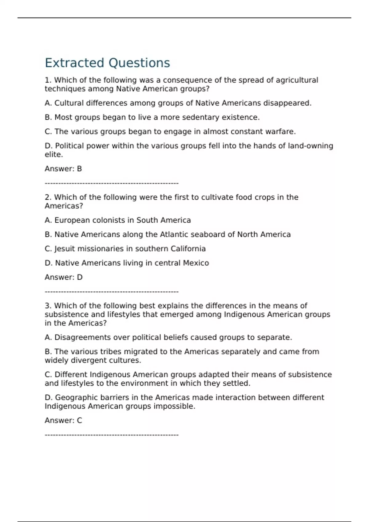 Test Bank - A People and a Nation A History of the United States ...
