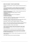 MCN 374 EXAM 1  STUDY QUESTIONS 