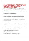 TFM11 EXAM&vert;&vert; LATEST WITH QUESTIONS AND 100&percnt; CORRECT ANSWERS ALREADY GRADED A&plus;&vert;&vert; LATEST AND COMPLETE UPDATE WITH VERIFIED SOLUTIONS&vert;&vert; ASSURED PASS&excl;&excl;&excl;