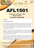 AFL1501 Assignment 3 &lpar;COMPLETE GUIDELINE&rpar; Semester 1 2026 &lpar;218026&rpar; - DUE 8 April 2026