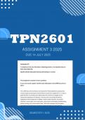 TPN2601 Assignment 3 Semester 1 2025