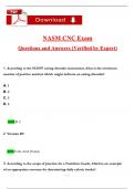 NASM CNC Exam &lpar;Latest 2025 &sol; 2026&rpar; Qs and Ans with Explanation&comma; Pass with Confidence