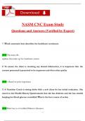 NASM CNC Exam Study &lpar;Latest 2025 &sol; 2026&rpar; Qs and Ans with Explanation&comma; Pass with Confidence