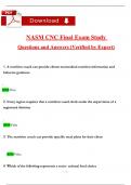 NASM CNC Final Exam Study &lpar;Latest 2025 &sol; 2026&rpar; Qs and Ans with Explanation&comma; Pass with Confidence