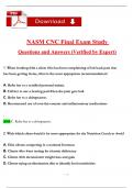  NASM CNC Final Exam Study  &lpar;Latest 2025 &sol; 2026&rpar; Qs and Ans with Explanation&comma; Pass with Confidence
