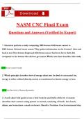 NASM CNC Final Exam &lpar;Latest 2025 &sol; 2026&rpar; Qs and Ans with Explanation&comma; Pass with Confidence