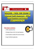 &lpar;Exam 2 & Exam 3&rpar; NSG 500 &sol; NSG 500  &lpar;Latest 2025 &sol; 2026&rpar; Advanced Health Assessment - Wilkes