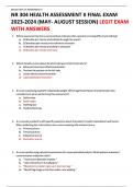 NR302 Final Comprehensive Exam Questions and Answers &sol; NR 302 Final Exam Latest Chamberlain College of Nursing &vert;100&percnt; Correct Q & A&vert;