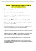 SECURITY FORCES BLOCK 2 -QUESTIONS WITH 100&percnt; VERIFIED ANSWERS