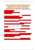 2025 NURS204 COMPLETE ACUAL QUESTIONS WITH VERIFIED ANSWERS ALREADY GRADED A 