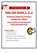 NSG 550 &lpar;Exams 1 &ndash; 3&rpar; &vert; Diagnostic Reasoning &vert; &lpar;2025&sol;2026&rpar; Wilkes University &lpar;PDF&rpar;
