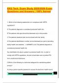 EKG TECH NATIONAL EXAM PACKAGE DEAL QUESTIONS AND VERIFIED DETAILED ANSWERS &vert; 100&percnt; GUARANTEED PASS &vert; ALREADY GRADED A&plus;