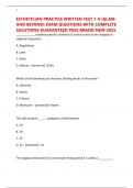 ESTHETICIAN PRACTICE WRITTEN TEST 1-9 &lpar;GLAM AND BEYOND&rpar; EXAM QUESTIONS WITH COMPLETE SOLUTIONS GUARANTEED PASS BRAND NEW 2025&period;