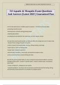 5&period;0 Aquatic & Mosquito Exam Questions And Answers &vert;Latest 2025 &vert; Guaranteed Pass