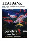 Test Bank For Genetics Essentials-Concepts and Connections&comma; 5th Edition &lpar;Pierce&comma; 2022&rpar;&comma; Chapter 1-18 &vert; All Chapters