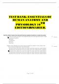 TEST BANK FOR ESSENTIALS OF HUMAN ANATOMY AND PHYSIOLOGY 10TH EDITION BY ELAINE N MARIEB &vert; ALL CHAPTERS &vert; BRAND NEW&vert;