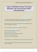 Argus Certification Practice Test Exam Questions And Answers &vert;Latest 2025 &vert; Guaranteed Pass