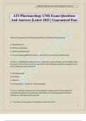 ATI Pharmacology CMS Exam Questions And Answers &vert;Latest 2025 &vert; Guaranteed Pass