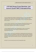ATI Safe Dosage Exam Questions And Answers &vert;Latest 2025 &vert; Guaranteed Pass