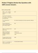 Mosby CT Registry Review Key Questions with 100&percnt; Correct Answers&period;