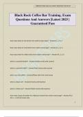 Black Rock Coffee Bar Training&period; Exam Questions And Answers &vert;Latest 2025 &vert; Guaranteed Pass