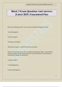 Block 2 Exam Questions And Answers &vert;Latest 2025 &vert; Guaranteed Pass