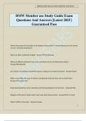BMW Member ase Study Guide Exam Questions And Answers &vert;Latest 2025 &vert; Guaranteed Pass