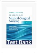 BRUNNER & SUDDARTH'S TEXTBOOK OF MEDICAL-SURGICAL NURSING 15TH EDITION HINKLE LATEST TEST BANK UPDATE (CHAPTER 1 TO 68) A+ GUARANTEE