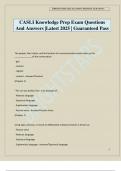 CASLI Knowledge Prep Exam Questions And Answers &vert;Latest 2025 &vert; Guaranteed Pass