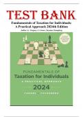 Test Bank for Fundamentals of Taxation for Individuals 2024&comma; 1st Edition by Gregory A&period; Carnes