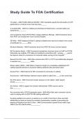 Study Guide To FOA Certification NEWEST 2025&sol;2026 ACTUAL EXAM COMPLETE QUESTIONS AND CORRECT DETAILED ANSWERS &lpar;VERIFIED ANSWERS&rpar; &vert;ALREADY GRADED A&plus;&vert;&vert;BRAND NEW&excl;&excl;