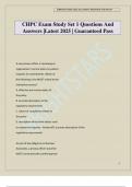 CHPC Exam Study Set 1 Questions And Answers &vert;Latest 2025 &vert; Guaranteed Pass