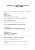 ABC RBS EXAM WITH CORRECT ANSWERS 2025