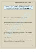 CLTM ASET 500-825 Exam Questions And Answers &vert;Latest 2025 &vert; Guaranteed Pass