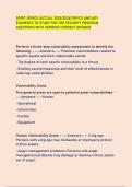 SPIPC &lpar;SPED&rpar; &lpar;ACTUAL 2025&sol;2026&rpar;TOPICS AND KEY  ELEMENTS TO STUDY FOR THE SECURITY PROGRAM  QUESTIONS WITH VERIFIED CORRECT ANSWER