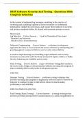 D385 Software Security And Testing - Questions With Complete Solutions