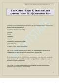 Cpls Course - Exam &num;2 Questions And Answers &vert;Latest 2025 &vert; Guaranteed Pass