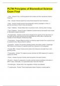 PLTW Principles of Biomedical Science Exam Final