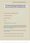 DC State Portion Exam Questions And Answers &vert;Latest 2025 &vert; Guaranteed Pass