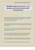 DEP2004&colon; Midterm Exam &lpar;Ch&period; 1 - 10&rpar; Questions And Answers &vert;Latest 2025 &vert; Guaranteed Pass