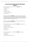 CCLS CERTIFICATION EXAM QUESTIONS AND VERIFIED ANSWERS
