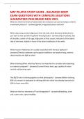 MAT PILATES STUDY GUIDE - BALANCED BODY EXAM QUESTIONS WITH COMPLETE SOLUTIONS GUARANTEED PASS BRAND NEW 2025&period;