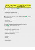 NRSG 1340 Exam 3 UPDATED ACTUAL   Exam Questions and CORRECT Answers