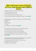 NRSG 1340 Exam 2 Practice UPDATED  ACTUAL  Exam Questions and CORRECT  Answers