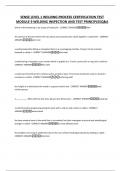 SENSE LEVEL 1 WELDING PROCESS CERTIFICATION TEST MODULE 9 WELDING INSPECTION AND TEST
