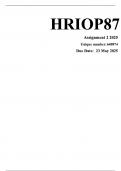 HRIOP87 Assignment 2 &lpar;ANSWERS&rpar; 2025 &lpar;640874&rpar; - DUE 23 May 2025&period;