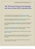 FSC 325 Exam II Practice Exam Questions And Answers &vert;Latest 2025 &vert; Guaranteed Pass