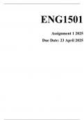 ENG1501 Assignment 1 (ANSWERS) 2025 - DUE 23 April 2025.